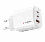 Verbatim Essentials GaN Charger 65W 2xUSB-C/1xUSB-A wei&szlig; 32353