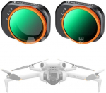 K&F Concept Variable ND Lens Filter Kits For DJI Mini 4 Pro 2 Pack ND2-32 (1-5 Stops)+ND32-512
