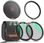 K&F Concept 77MM Nano-X Series Magnetic Filter Kit (CPL+ND3-32+Black Mist 1/4)
