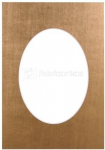 Passepartout 30x40, dark gold oval