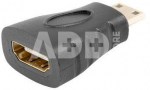 Lanberg Adapter HDMI(M)-HDMI(F) mini czarny