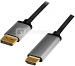 LogiLink Displayport to HDMI 4K/60Hz, alu, 2m