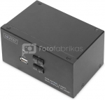 DIGITUS KVM-Switch 2-Port Dual-Display 4K, HDMI