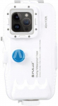 Plastic waterproof phone case Puluz for iPhone 14 Plus/Pro Max/13 Pro Max/12 Pro Max/11 Pro Max (white)