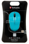 Verbatim Go Nano Wireless Mouse Caribbean Blue