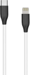 Silikoninis kabelis USB Type-C - Lightning (White, 2m)