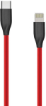 Silikoninis kabelis USB Type-C-Lightning (Red, 2m)