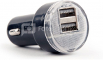 EnerGenie 2-port USB car charger EG-U2C2A-CAR-02 Black, 2.1 A
