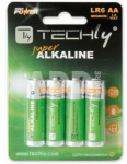 Techly Alkaline batteries LR06 AA 4pcs, (IBT-LR06T4B)