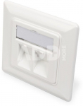 Digitus | Wallplate for Keystone Modules, German type, middle plate 50x50 mm, frame 80x80 mm | DN-93801-1