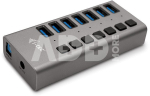 U3CHARGEHUB7 USB 3.0 Grey