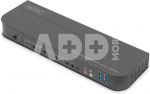 DIGITUS KVM-Switch 4-Port 4K60Hz, 4xDP in, 1xDP/HDMI out
