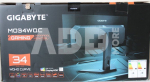 SALE OUT. GIGABYTE MONITOR 34" MO34WQC EK | SALE OUT. MO34WQC EK1 | 34 " | OLED | WQHD | 175 Hz | 0.03 ms | 3440 x 1440 pixels | 250 cd/m&sup2; | HDMI ports quantity 2 | Warranty 36 month(s) | DAMAGED PACKAGING, DEMO