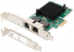 DIGITUS Gigabit Ethernet PCI Express Card, 2-port 32-bit, low profile bracket, Intel chipset