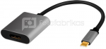 LogiLink USB-C to DP/F adapter, 4K/60Hz, alu, 0.15m