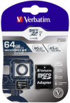 Verbatim microSDXC Pro 64GB Class 10 UHS-I incl Adapter
