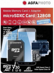 AgfaPhoto MicroSDXC UHS I 128GB Prof. High Speed U3 + Adapter