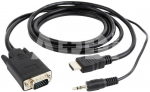 CABLE HDMI-VGA +3.5MM/3M A-HDMI-VGA-03-10 GEMBIRD