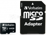 Verbatim microSDXC 64GB Class 10 incl Adapter