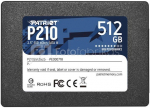 SSD|PATRIOT|P210|512GB|SATA 3.0|Write speed 430 MBytes/sec|Read speed 520 MBytes/sec|2,5"|TBW 240 TB|P210S512G25