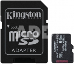 Kingston | UHS-I | 64 GB | microSDHC/SDXC Industrial Card | Flash memory class Class 10, UHS-I, U3, V30, A1 | SD Adapter