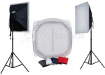 Falcon Eyes Product Photo- Set with 75x75x75 Photo Tent with Lighting 1600W