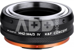 K&F Concept KF,M10126,HIGH PRECISION LENS ADAPTER,Anti reflection，M42-M4/3 IV PRO