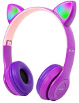 BLOW Wireless headset Bluetooth 5.0 LED for kids purple ears