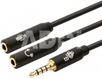 TB Adapter 3,5mm MiniJa ck-2x3,5mm MiniJack M/F