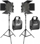 NEEWER 2X660 BI-COLOR LED LIGHT WITH BARNDOOR + 2X 200CM LIGHT STAND 10106570