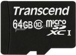 Transcend microSDXC 64GB Class 10 300x + SD Adapter