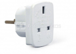 Gembird AC power adapter, UK socket to EU Schuko plug, 7.5 A White, Travel adapter