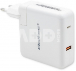 Qoltec Power charger GaN FAST 108W, USB C, white