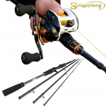 &Otilde;ngeritvade ja -rullide kombinatsioonid, 4 sektsiooniga s&uuml;sinikkiust &otilde;ngeritvad 9+1BB Baitcasting p&uuml;&uuml;girullid 2.1M Rod&Reel Left Hand
