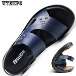 Nahast sandaalid Suvekingad Meeste Hingavad vabaajajalatsid Lamedad jalan&otilde;ud Meeste jalatsid 41