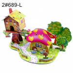 Peekaboo DIY 3D maja lossi tuuleveski mudel m&otilde;istatusi kokkupandav varajases staadiumis &otilde;ppivate laste m&auml;nguasi 2#