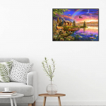 Teemanttikandid t&auml;ismaastikuga Teemantmosaiik Scenic 5D Teemantmaaling T&auml;is&uuml;mmargused kivid 20X30CM