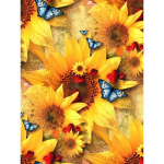 Teemanttikandid t&auml;isekraan Lill p&auml;evalill Teemantmaaling Liblikad pildid kividest 20X30CM