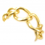 Dolce Vita [C6628] - Bracelet Cr&eacute;ateur 'DV - Beaut&eacute; Brute' Marron Dor&eacute; pruun