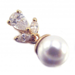 Les Tr&eacute;sors De Lily [E7581] &ndash; valge kullaga kullatud ripats  Catherine valge