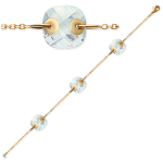 Les Tr&eacute;sors De Lily [G0610] - Bracelet Plaqu&eacute; or 'Linda' blanc dor&eacute; - 12 mm valge