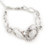 Les Tr&eacute;sors De Lily [J3616] - Bracelet Cr&eacute;ateur 'Sissi' Blanc valge