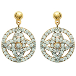 Les Tr&eacute;sors De Lily [K3842] - kullatud k&otilde;rvar&otilde;ngad  D&eacute;esse  valgest kullast - 18x12 mm kuld