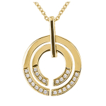 Altesse [Q7943] - kullatud kaelakee  Sissi  valgest kullast - 17x17 mm valge