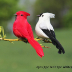 2 tk Creative Foam Sulge Kunstlikud papagoid Imiteeritud linnumudel Kodu &Otilde;ues Aed Pulmad Deco 2pcs