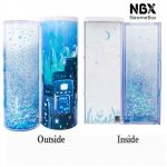 Quicksandi multifunktsionaalne silindriline pliiatsikarbis kooli kirjatarvete pliiatsihoidja kalkulaator 20.3x7.1cm tumesinine v&auml;rv