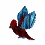 Blucome k&auml;sitsi valmistatud akr&uuml;&uuml;list papagoi linnukujulised prossid naistele kvaliteetsed loomad pross rev&auml;&auml;rikott kampsun, kost&uuml;&uuml;mi aksessuaarid sinine