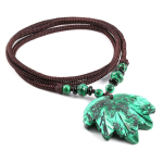 Naiste kaelakee vahtralehekujuline ahhaat ripats kaelakee unisex kalliskivist v&otilde;lusid armastuseks romantiline ehe kingitus