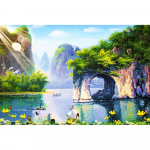 Ristpistete komplekt DIY teemanttikandid Guilini maastik Teemantmaaling Mosaiik Kodukaunistus 20X30CM