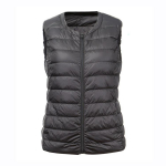 Naiste talvine vest - Duck Ultralight kahepoolne kandmine varrukateta soe jope 7Xl vestiga mantel 6XL must